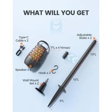 Upgraded Outdoor Bluetooth Speaker with Lights and Sounds