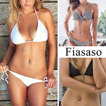FIASASO Clip-On Fake Belly Ring for Women - Trendy Style