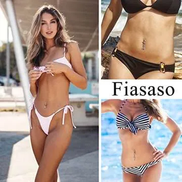 FIASASO Clip-On Fake Belly Ring for Women - Trendy Style