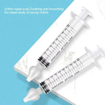 Syringe Nasal Irrigator, Professional Baby Nasal Irrigator Portable Infant Nose Cleaner Rinsing Device Fast All Natural Relief-Nasal Irrigation/Nasal Spray/Nasal Hygiene (2 pièces)