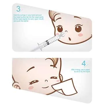 Syringe Nasal Irrigator, Professional Baby Nasal Irrigator Portable Infant Nose Cleaner Rinsing Device Fast All Natural Relief-Nasal Irrigation/Nasal Spray/Nasal Hygiene (2 pièces)