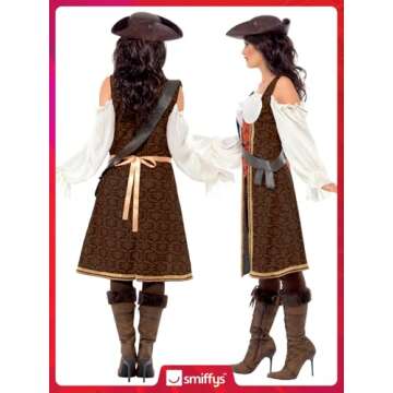 Smiffys High Seas Pirate Wench Costume for Themed Events