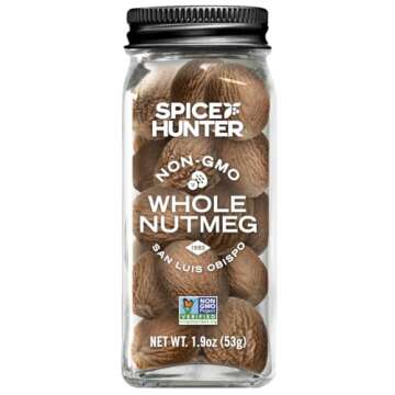 The Spice Hunter Organic Nutmeg, Whole, 1.8 oz. jar