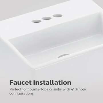 Pfister Vaneri Bathroom Sink Faucet, 4-Inch Centerset, 2-Handle, 3-Hole, Matte Black Finish, LF048VRIBB