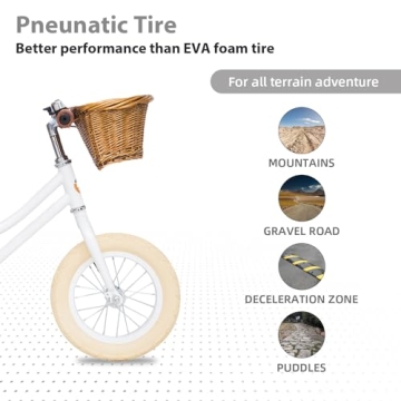 ACEGER 12" Kids Balance Bike with Basket, No Pedal Toddler Bicycle for Early Learning Leg Strength and Steady Balancing, Durable Frame&Tool-Free Adjustable Seat, Gift Bike for 2-5 Kids