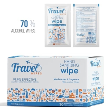 Travel Hand Sanitizing Wipes - Fresh Citrus Scent 30ct