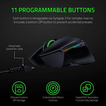 Razer Basilisk Ultimate Wireless Gaming Mouse - 20K DPI