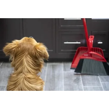 O-Cedar Pet Pro Broom with Step-On Dustpan for Pet Hair