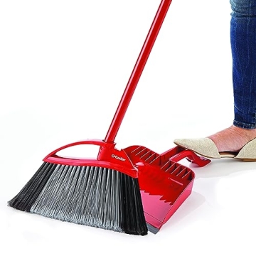 O-Cedar Pet Pro Broom with Step-On Dustpan for Pet Hair