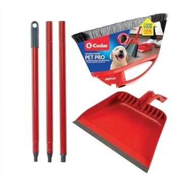 O-Cedar Pet Pro Broom with Step-On Dustpan for Pet Hair