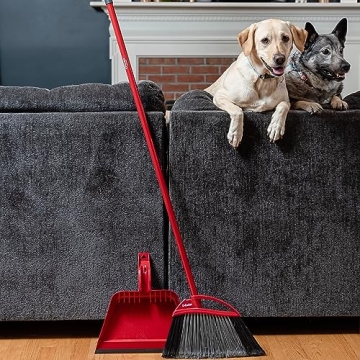 O-Cedar Pet Pro Broom with Step-On Dustpan for Pet Hair