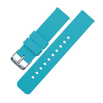 Barton Aqua Blue Silicone Watch Band for All-Day Comfort