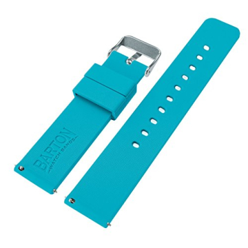 Barton Aqua Blue Silicone Watch Band for All-Day Comfort