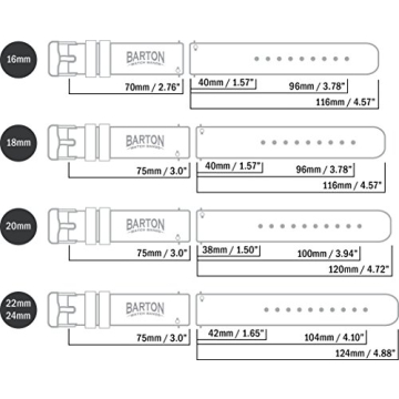 Barton Aqua Blue Silicone Watch Band for All-Day Comfort