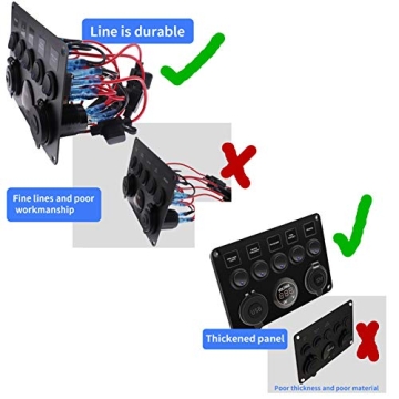 Geloo 5 Gang Marine Switch Panel Ideal for Outdoor Use