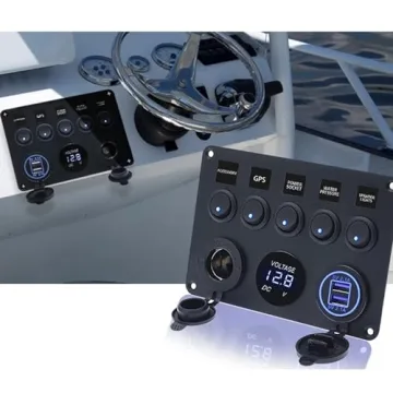 Geloo 5 Gang Marine Switch Panel Ideal for Outdoor Use