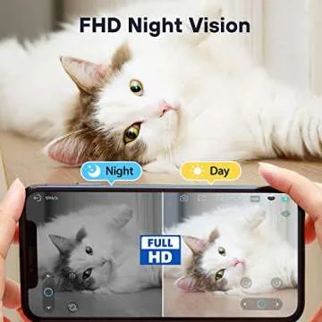 360°Dog Camera: Whole House Movable Camera, Pet Camera with 2 Way Audio, Motion Detection, Night Vision, Self-Charging, Cat Camera WiFi Wireless Security Camera, Remote APP Control Camera for Dog Cat