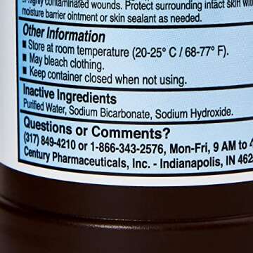 Dakin's Solution-Full Strength 304360946160 Sodium Hypochlorite 0.5% Wound Therapy for Acute and Chr...