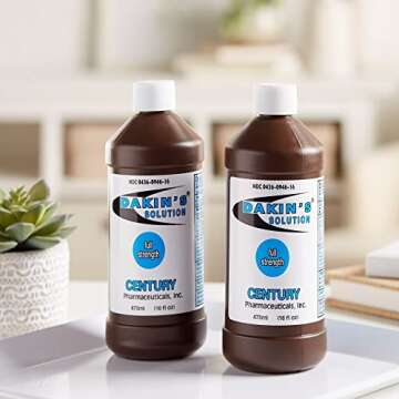 Dakin's Solution-Full Strength 304360946160 Sodium Hypochlorite 0.5% Wound Therapy for Acute and Chronic Wounds by Century Pharmaceuticals
