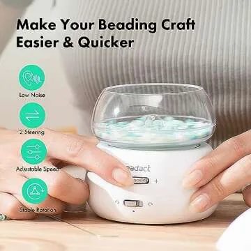 Beadact Electric Bead Spinner Kit, Clay Bead Spinner with 5280 PCS Clay Beads, Letter Beads, Elastic String, Beading Needles for Friendship Bracelets Jewelry Making, Craft Gift Choice