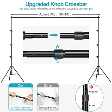 EMART Adjustable Backdrop Stand Kit for Perfect Photoshoots