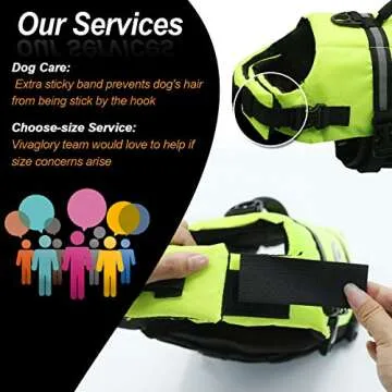 VIVAGLORY Ripstop Dog Life Jacket for Small Medium Large Dogs Boating, Swimming Vest for Dogs with Enhanced Buoyancy & Visibility, Bright Yellow