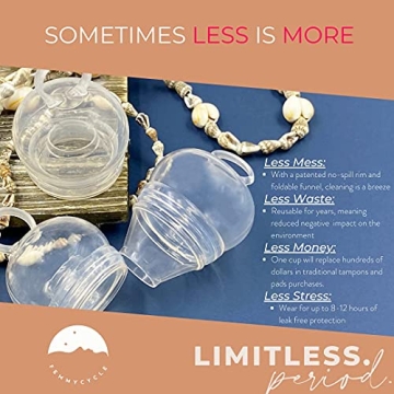 FemmyCycle Menstrual Cup - Soft Silicone, 12 Hour Protection