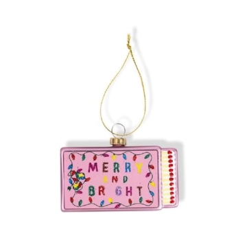 FURBISH Glass Tree Decoration - Colorful Matchbook Ornament, Perfect Stocking Stuffer