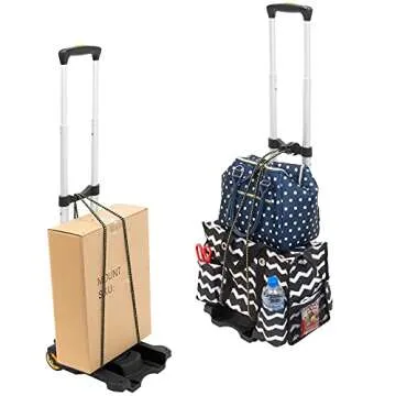 Lightweight Folding Luggage Cart - Holds 77 Pounds Compact Design