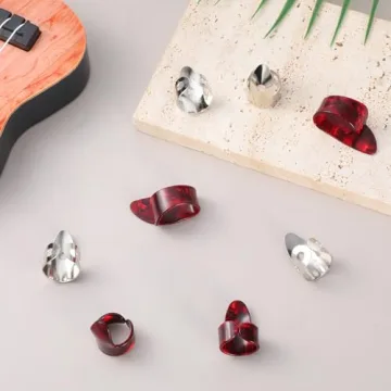 8 Pcs Adjustable Banjo Finger Picks for Guitar Sound