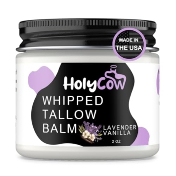 Beef Tallow For Skin - Whipped Tallow Balm with Organic Jojoba Oil, Grass Fed Beef Tallow Face Moist...