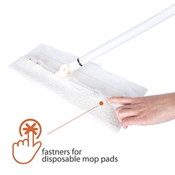 16-Inch Kitchen + Home Flat Microfiber Mop - Adjustable Handle