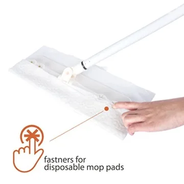 16-Inch Kitchen + Home Flat Microfiber Mop - Adjustable Handle