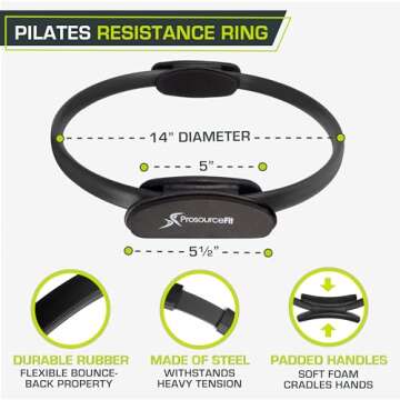 The ProsourceFit Resistance Ring enhances Pilates Workouts with Light Resistance to Help Tone and Strengthen Your Entire core and Body