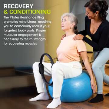 The ProsourceFit Resistance Ring enhances Pilates Workouts with Light Resistance to Help Tone and Strengthen Your Entire core and Body