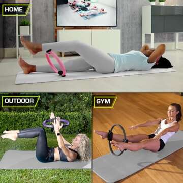 The ProsourceFit Resistance Ring enhances Pilates Workouts with Light Resistance to Help Tone and Strengthen Your Entire core and Body