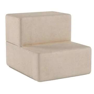 ZINUS Foam 13 Inch 2-Step Step Pet Stairs, Pet Ramp for Cats and Dogs, Extra Small, Beige