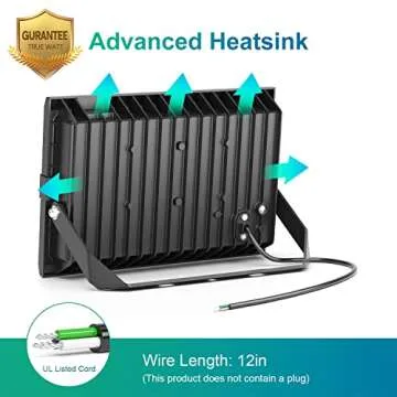 Ustellar 80W LED Flood Lights Waterproof 24000LM