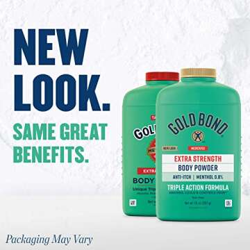 Gold Bond Medicated Talc-Free Extra Strength Body Powder for Cooling and Itch Relief, 10 oz.