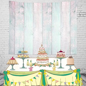 Loccor Mint Green Wood Backdrop for Photo Booths and Parties