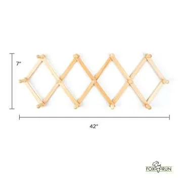 Fox Run Expanding Beechwood Mug Wall Rack - Stylish Storage