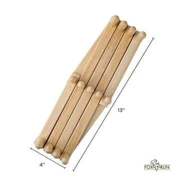 Fox Run Expanding Beechwood Mug Wall Rack - Stylish Storage