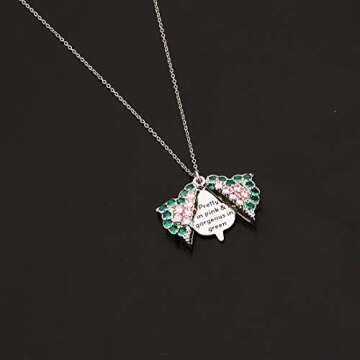 CENWA Sorority Gifts Pretty In Pink Locket Necklace