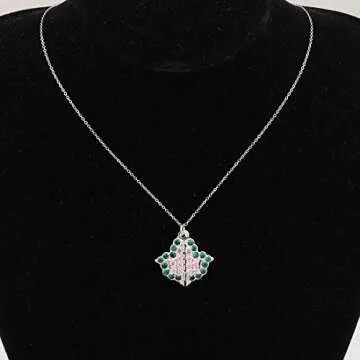CENWA Sorority Gifts Pretty In Pink Locket Necklace