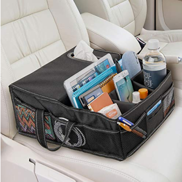 High Road SeatStash Car Organizer - Office Storage with Tissue Holder