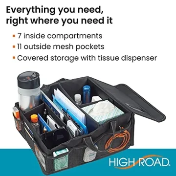 High Road SeatStash Car Organizer with Tissue Holder