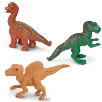 Safari Ltd. Baby Dinosaurs TOOB - 10 Figurines: Pteranodon, Apatosaurus, Triceratops, Brachiosaurus, Stegosaurus, Velociraptor, T-Rex, & More - Educational Toy Figures For Boys, Girls & Kids Ages 3+