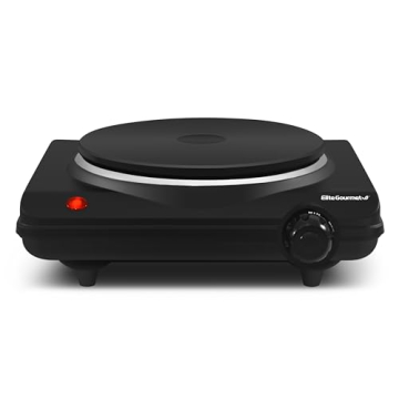 Elite Gourmet Electric Hot Plate, 1000W Cast Iron