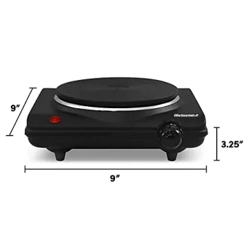 Elite Gourmet Electric Hot Plate, 1000W Cast Iron