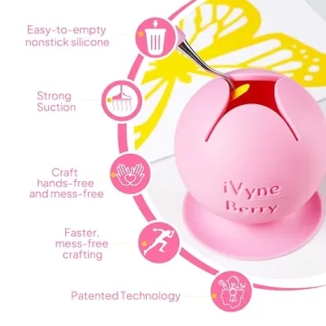 iVyne Berry Suctioned Vinyl Weeding Scrap Collector in Pink